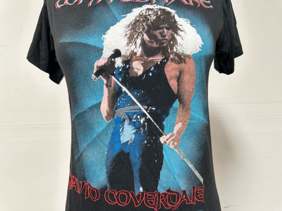 Vintage 1988 Whitesnake David Coverdale Tour Rock Concert T-Shirt Women's Size M [Photo 4]