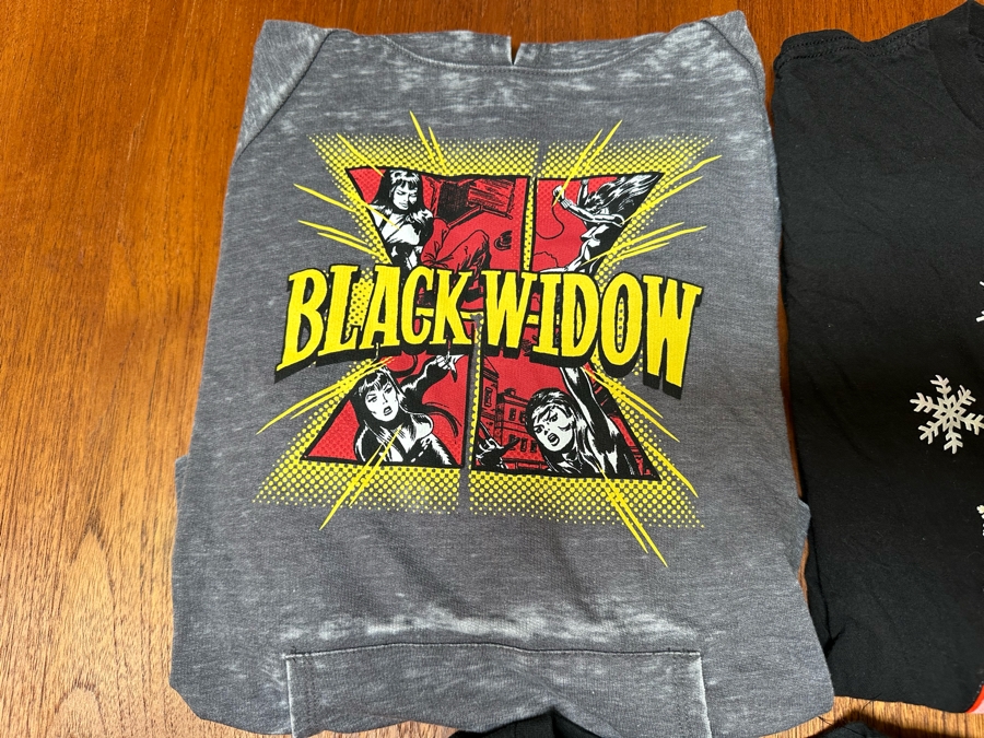 Five Marvel T-Shirts Spider-Man, Guardians Of The Galaxy Groot, Black Widow Sizes S,M & L [Photo 7]