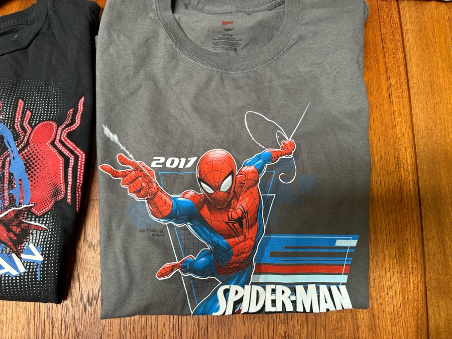 Five Marvel T-Shirts Spider-Man, Guardians Of The Galaxy Groot, Black Widow Sizes S,M & L [Photo 4]