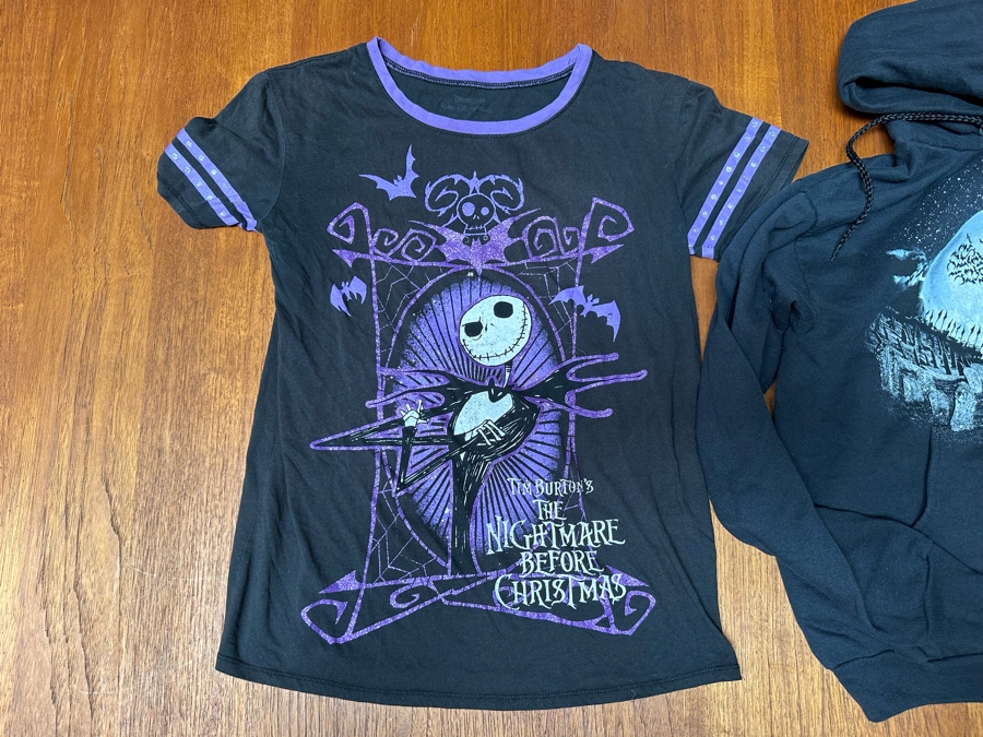 Disney Tim Burton's The Nightmare Before Christmas T-Shirt And Sweatshirt Hoodie Size S [Photo 2]