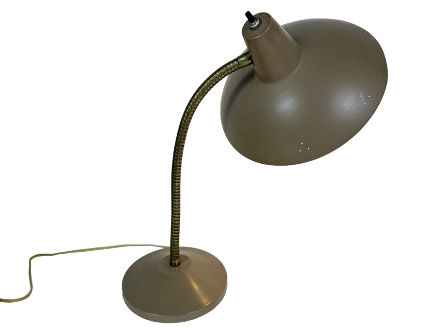 Vintage Articulating Metal Desk Lamp 17'H