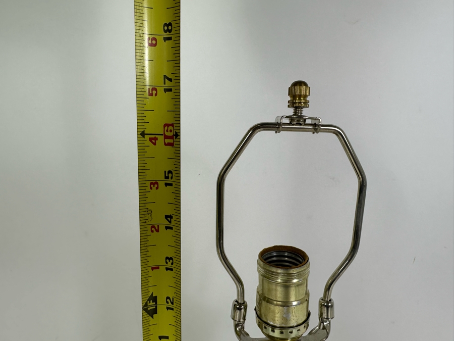 Pottery Lamp With Wooden Base - No Shade 17'H [Photo 5]