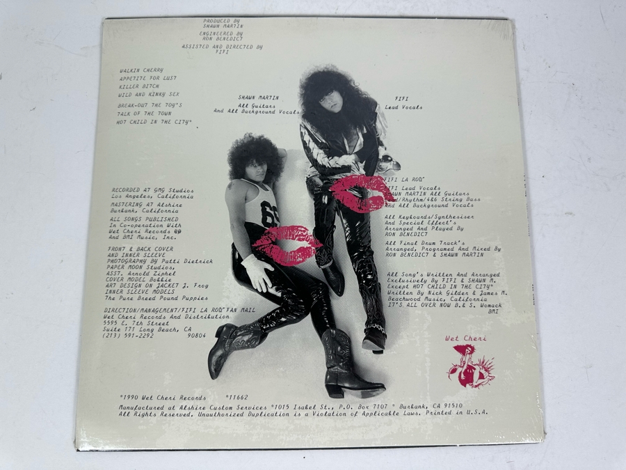 Sealed Vinyl Record Fifi La Rou 'Lick And A Promise' Glam Metal Band [Photo 2]
