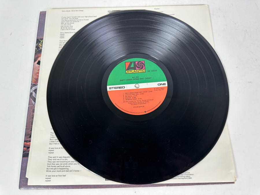 AC/DC Dirty Deeds Done Dirt Cheap Vinyl Record [Photo 4]