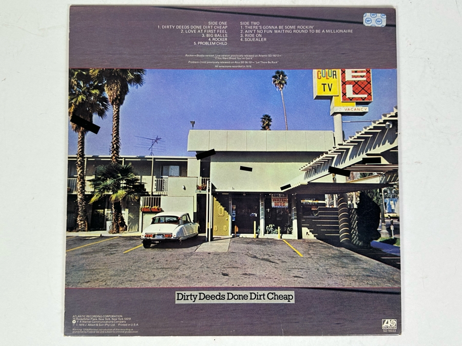 AC/DC Dirty Deeds Done Dirt Cheap Vinyl Record [Photo 2]