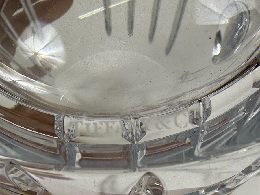 Tiffany and Co. Plaid Crystal Pitcher 9.25'H [Photo 5]