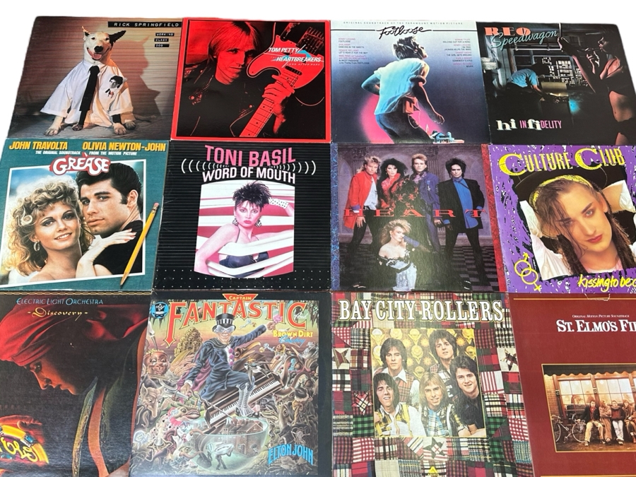 Twelve Vinyl Records [Photo 1]