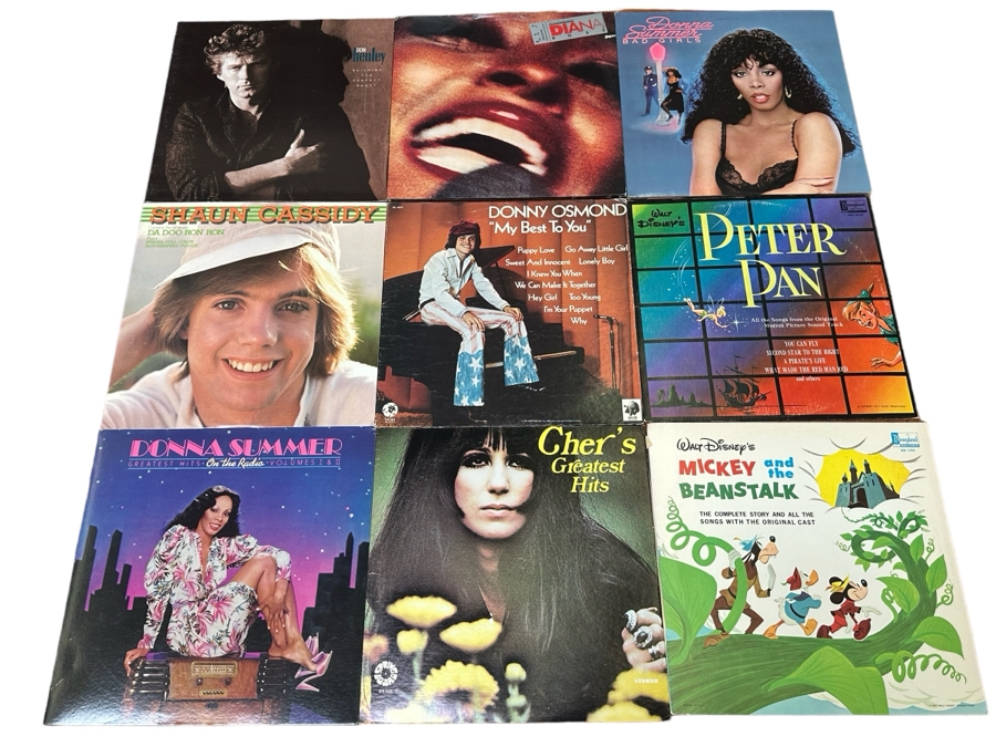 Nine Vinyl Records [Photo 1]