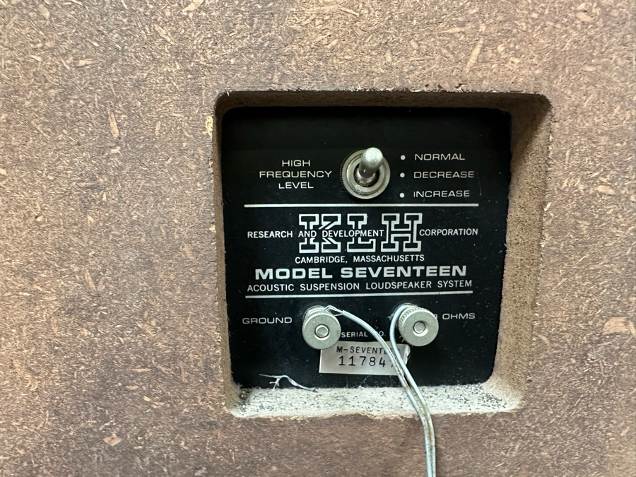 Pair Of Vintage KLH Model Seventeen Loudspeakers - Tested 23'H [Photo 6]