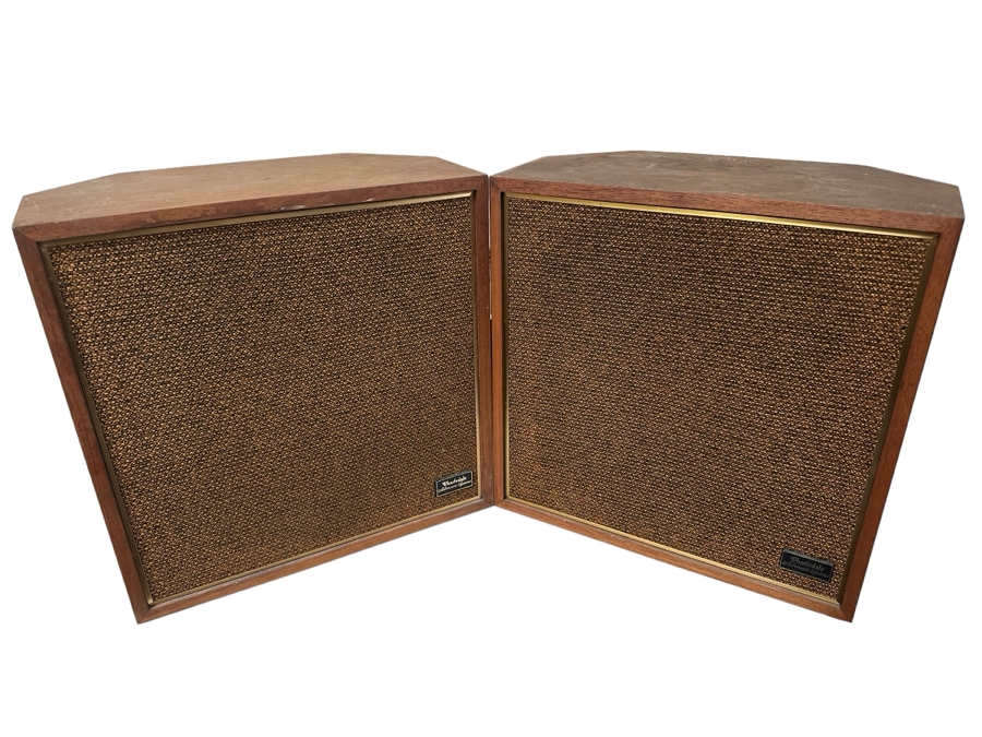 Pair Of Vintage Wharfedale Model W35 Loudspeakers - Tested 15'H