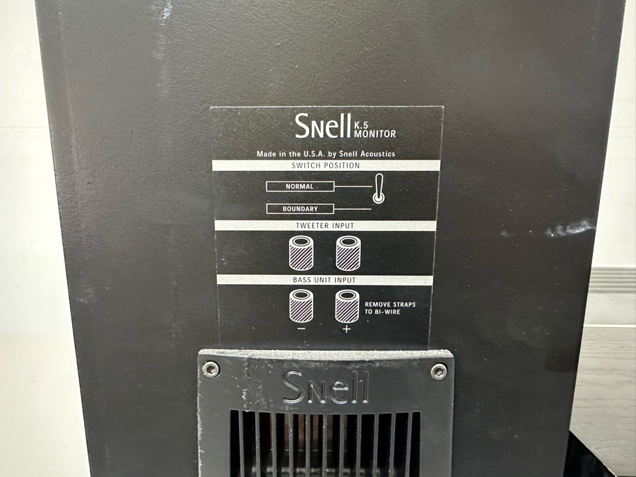 Snell Loudspeaker System Pair Of K.5 Monitors 18'H & CR.5 Center Channel - Tested [Photo 6]