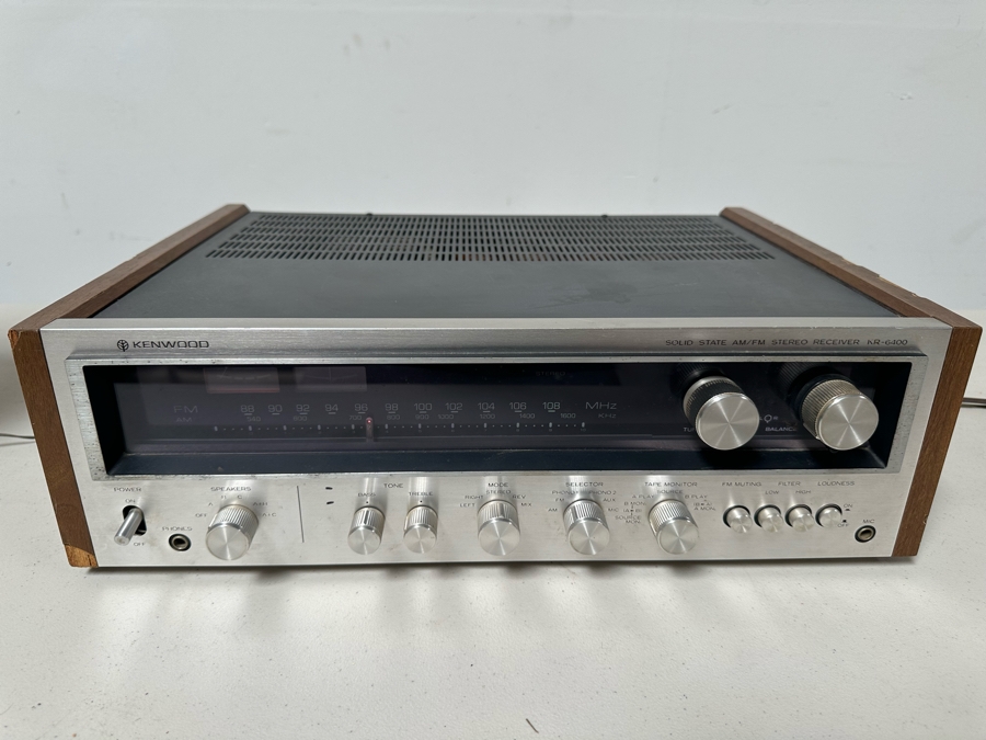 Kenwood Solid State AM/FM Stereo Receiver Model KR-6400 - Tested [Photo 2]