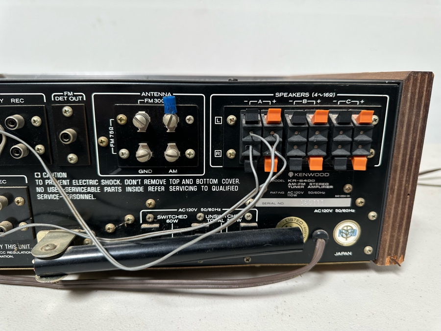 Kenwood Solid State AM/FM Stereo Receiver Model KR-6400 - Tested [Photo 11]
