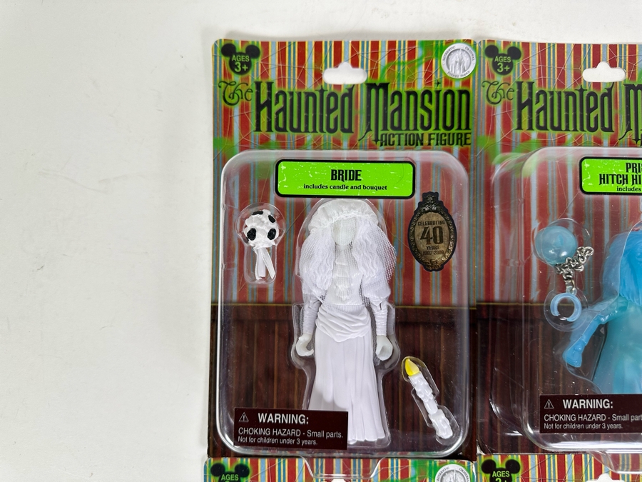 Disneyland The Haunted Mansion Action Figures New In Packaging: Bride, Prisoner Hitch Hiking Ghost, Skeleton Hitch Hiking Ghost & Traveler Hitch Hiking Ghost [Photo 2]