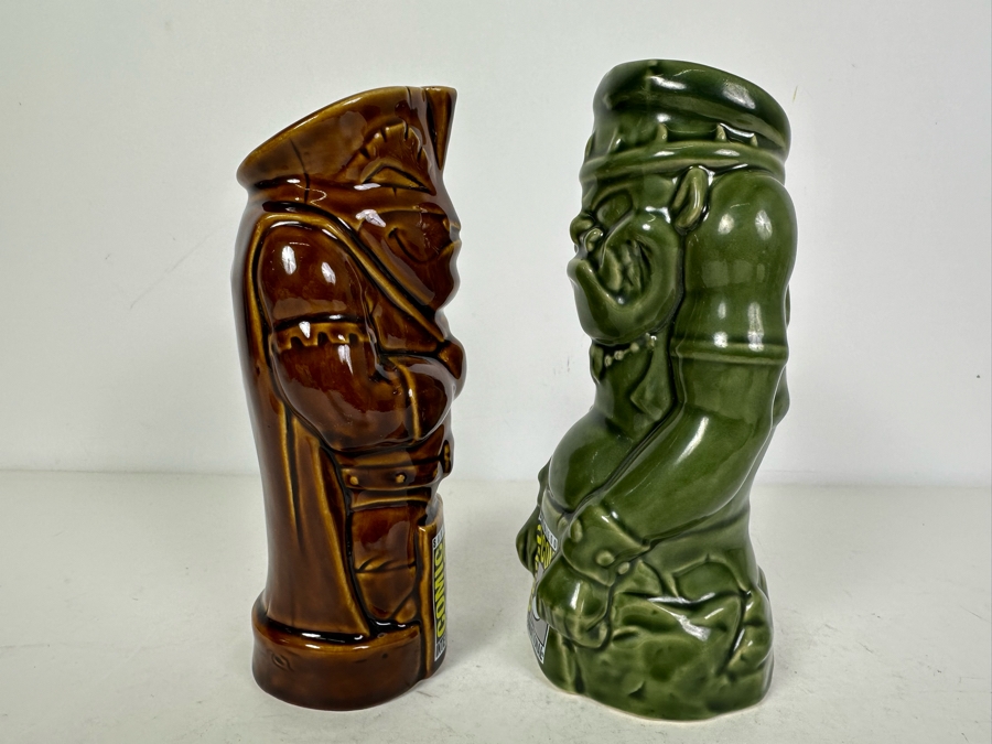 San Diego Comic-Con Tiki Mugs By Artist Spuindo Mfg By Tiki Farm, A Pair 8'H [Photo 4]