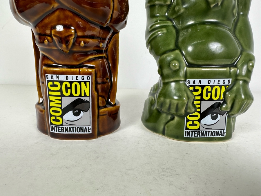 San Diego Comic-Con Tiki Mugs By Artist Spuindo Mfg By Tiki Farm, A Pair 8'H [Photo 3]