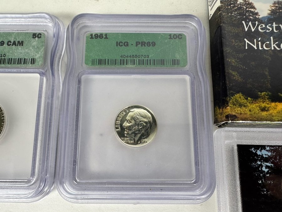 Coin Collection Featuring United States Mint Proof Sets For Years 2003, 2005 & 2006 Plus Graded 1961 Silver Dime & 1963 Nickel Plus 1999 Susan B. Anthony Proof Coin [Photo 13]