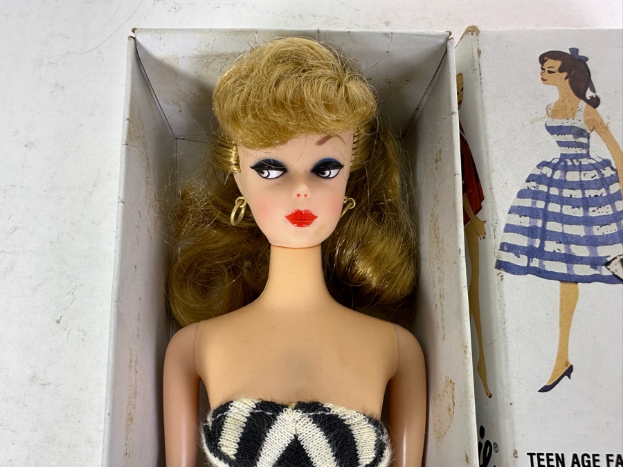 Mattel Barbie Special Edition Reproduction Of The 1959 Original Barbie Doll Stock No. 850 Blond With Box 12'H [Photo 2]