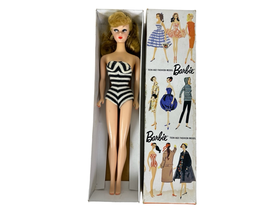 Mattel Barbie Special Edition Reproduction Of The 1959 Original Barbie Doll Stock No. 850 Blond With Box 12'H
