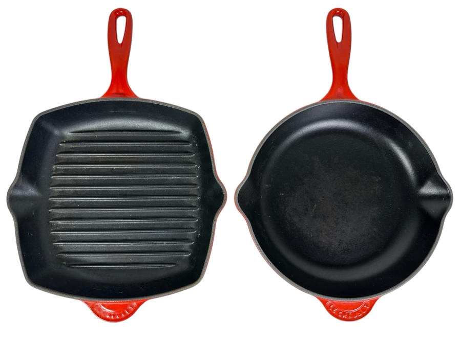 Pair of Red Le Creuset Pans