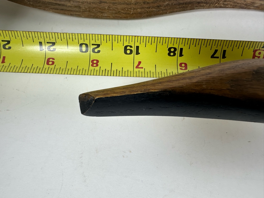 Vintage Mid-Century Modern Wood & Brass Birds In Flight Wall Decor, 3 Birds 20'L Each [Photo 5]