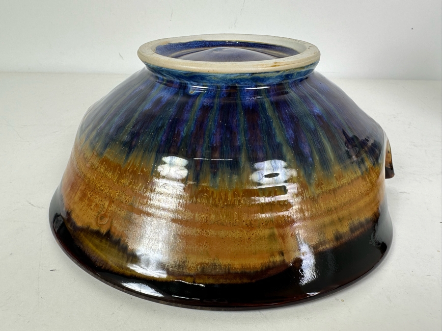 Stunning Artist Size Glazed Art Pottery Centerpiece Bowl 11'W X 3.75'H [Photo 6]
