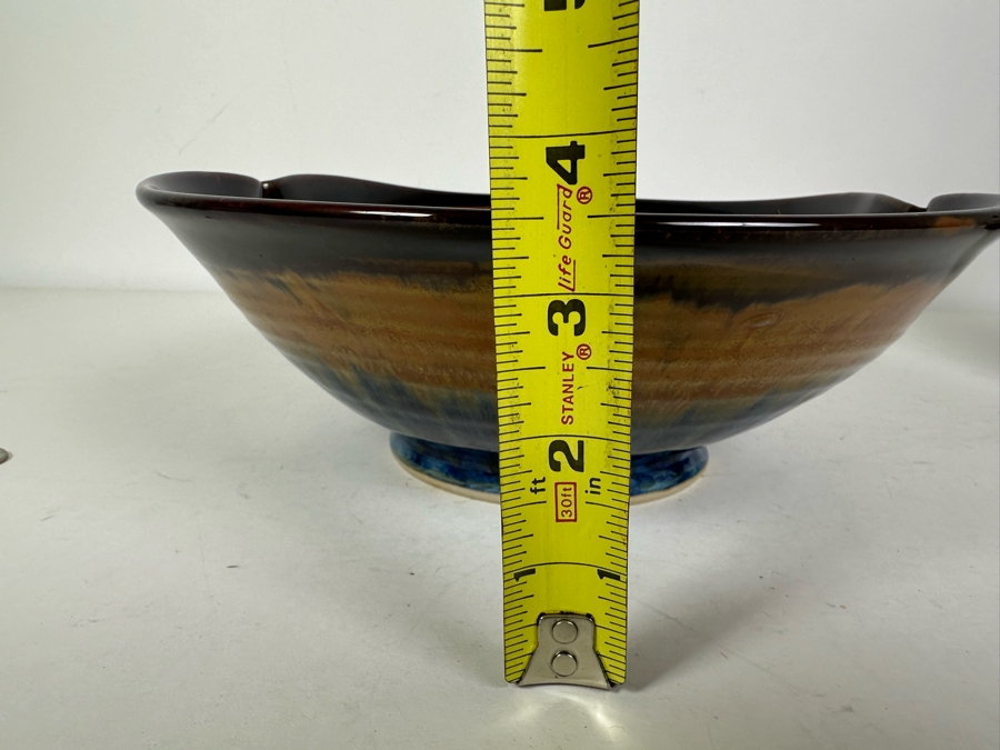 Stunning Artist Size Glazed Art Pottery Centerpiece Bowl 11'W X 3.75'H [Photo 11]