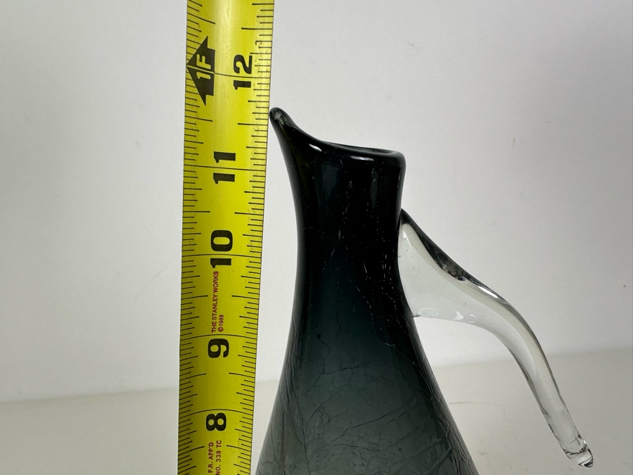 Vintage MCM Crackle Glass Pitcher 11.5'H [Photo 7]