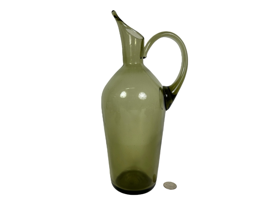 Vintage MCM Glass Pitcher 12'H [Photo 1]