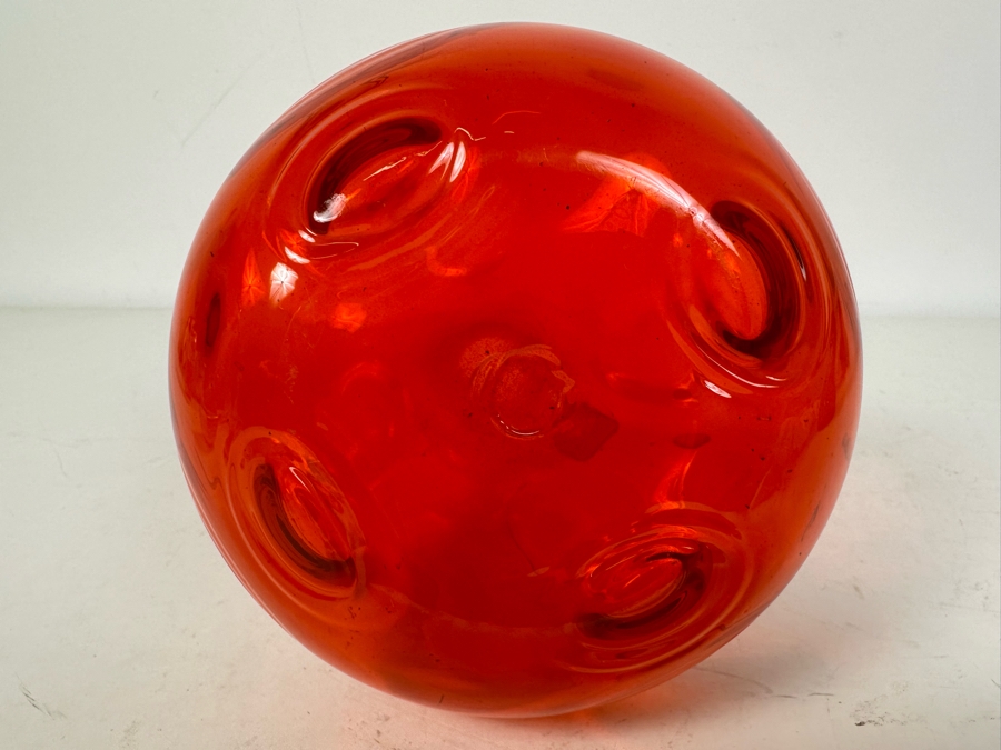 Vintage MCM Viking Glass Vase Red Amberina 9'H [Photo 6]