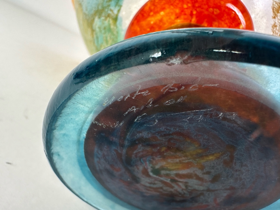 Impressive Signed Kjell Engman For Kosta Boda Footed Centerpiece Bowl 12'W X 10.5'H [Photo 6]