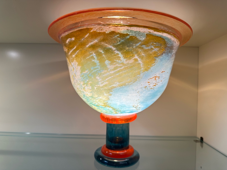 Impressive Signed Kjell Engman For Kosta Boda Footed Centerpiece Bowl 12'W X 10.5'H [Photo 2]