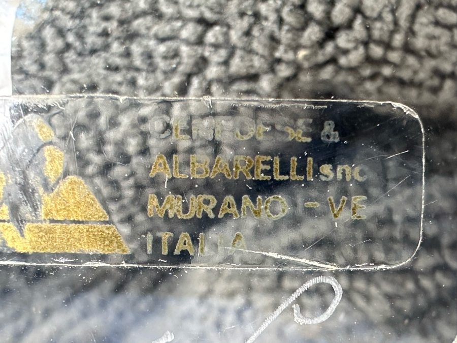 Artist Signed Cenedese E Albarelli Murano Etched Glass Vase 6.5'W X 13'H [Photo 9]