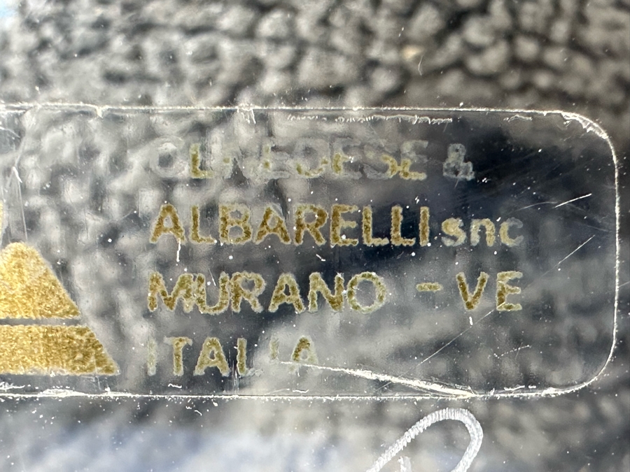 Artist Signed Cenedese E Albarelli Murano Etched Glass Vase 6.5'W X 13'H [Photo 8]