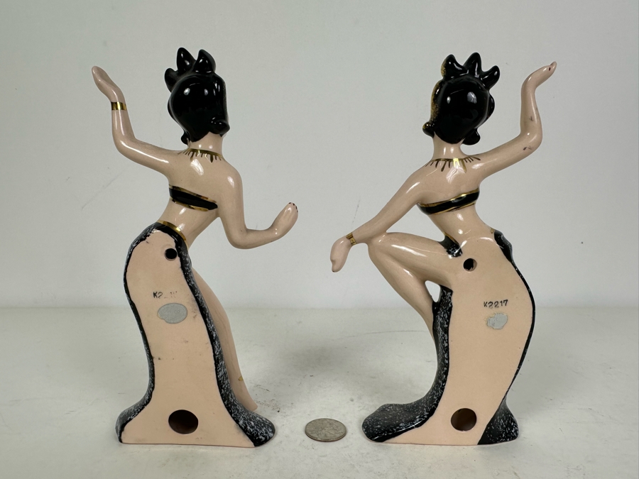 Pair Of Mid-Century Modern Napco Ceramic Figurines Japan 8'H [Photo 3]