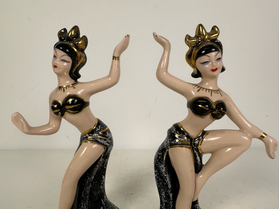 Pair Of Mid-Century Modern Napco Ceramic Figurines Japan 8'H [Photo 2]
