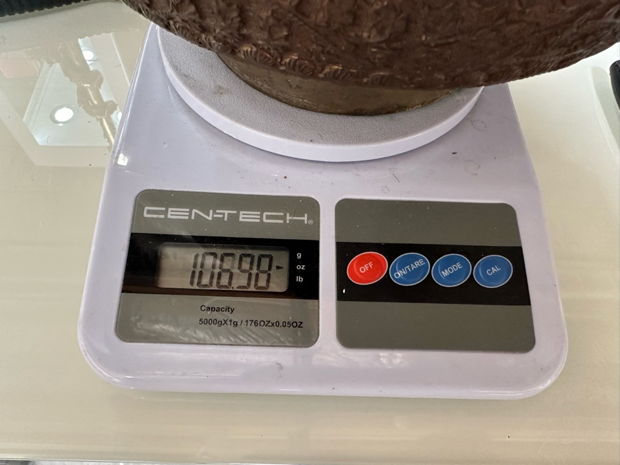 Vintage Hammered Metal Copper Arabic Metal Teapot 14'W X 14'H 107oz [Photo 14]