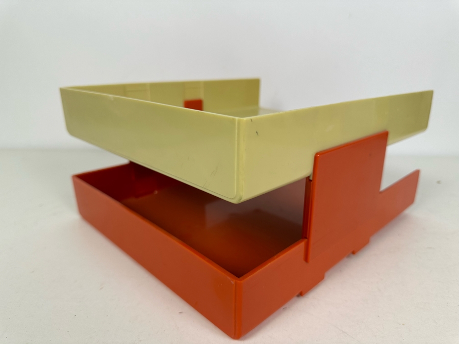 Vintage 1970s Rubbermaid 2-Tier Desk Paper Organizer 12'W X 10'D X 5.5'H [Photo 5]