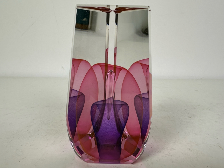 Ed Nesteruk (B. 1941, American) Art Glass Sculpture Paperweight 4.75'H Retails $295 [Photo 6]