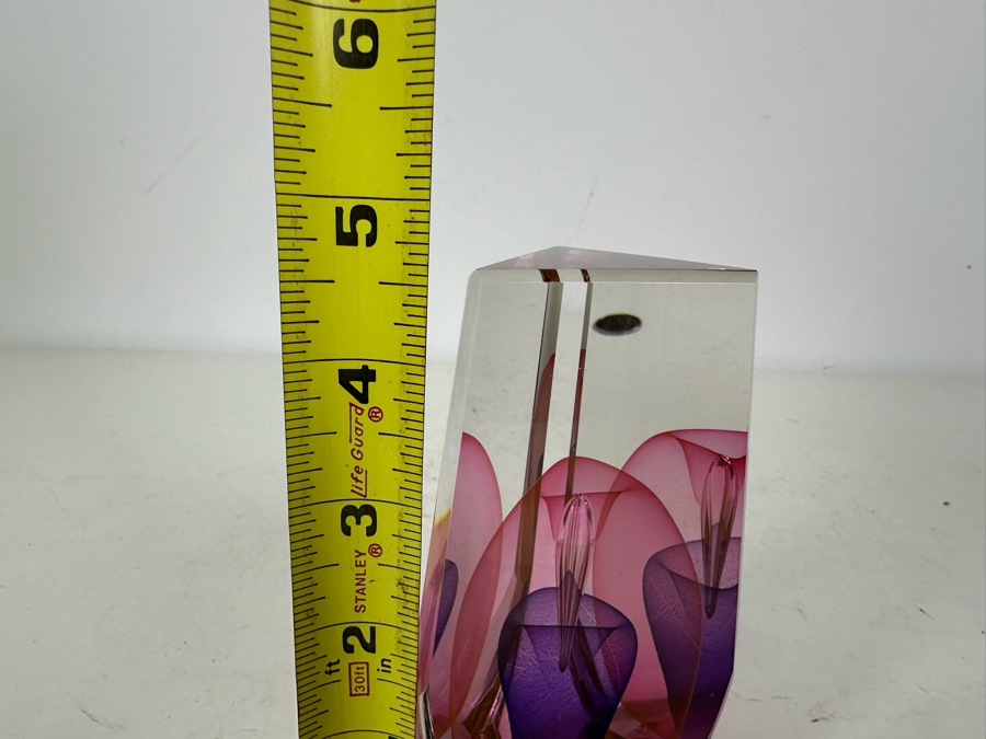 Ed Nesteruk (B. 1941, American) Art Glass Sculpture Paperweight 4.75'H Retails $295 [Photo 9]