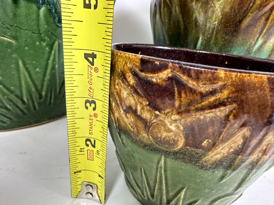 Vintage RRP Co USA Pottery Flower Pots - 5 Pots Ranging From 9'H To 4'H [Photo 14]