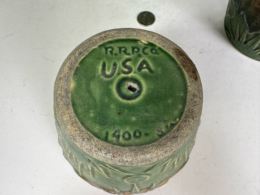 Vintage RRP Co USA Pottery Flower Pots - 5 Pots Ranging From 9'H To 4'H [Photo 10]