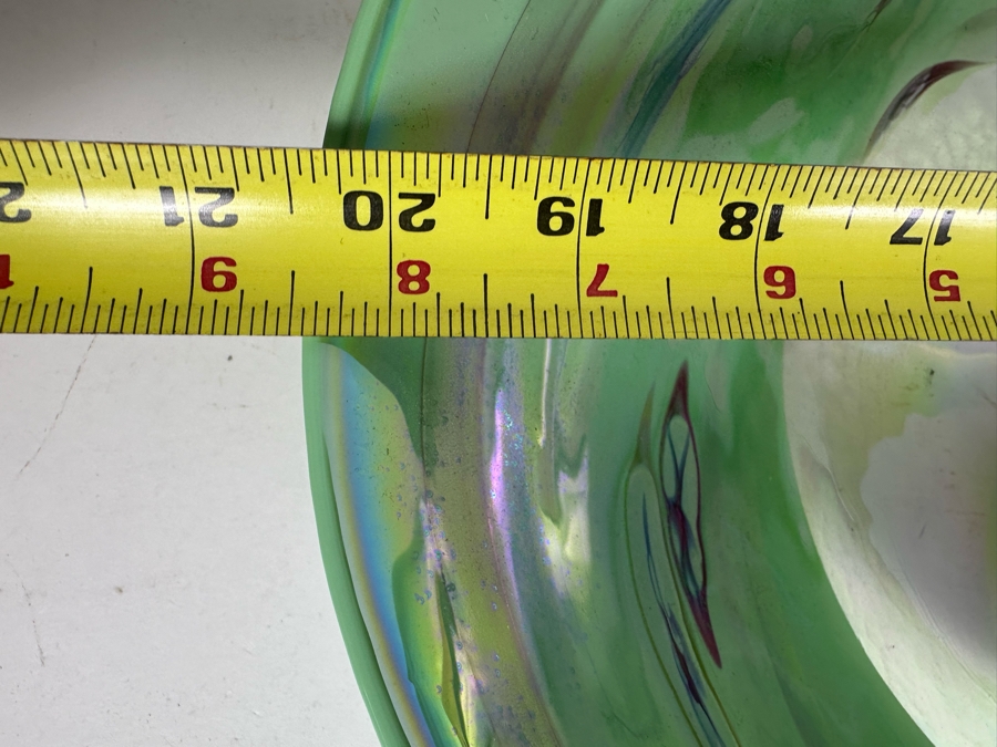 Impressive Italian Murano Glass Large Centerpiece Art Glass Bowl By Yalos Casa 20.5'W X 11.5'D X 7'H [Photo 9]