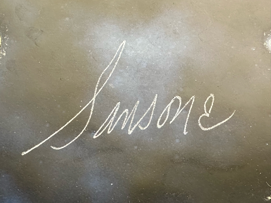 Large Sansone Studio Art Copper Enamel Centerpiece Bowl 18'W X 2.5'H [Photo 8]