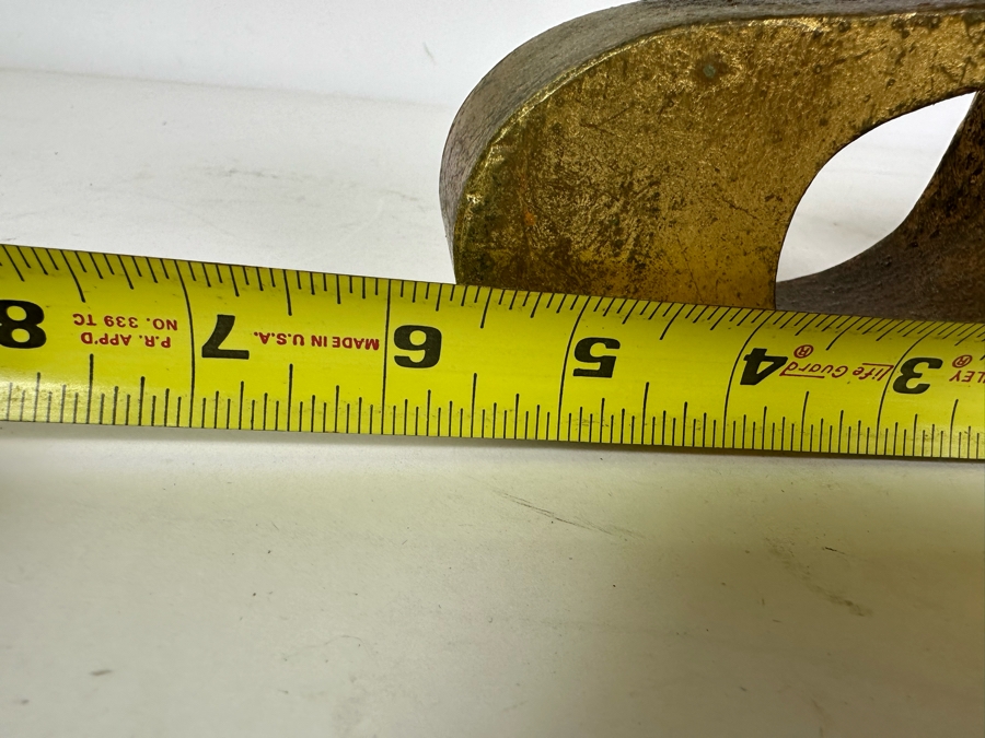 Vintage 1969 Mid-Century Modern Signed Curtis Jere A To Z Bookends Gilt Heavy Steel 6'W X 1.75'D X 4.5'H [Photo 2]