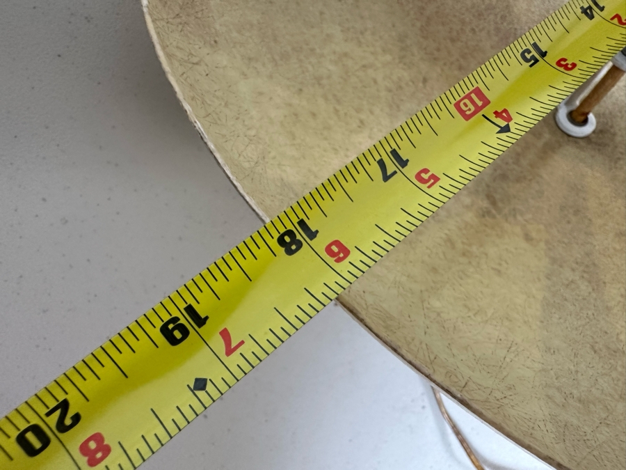 Vintage Mid-Century Modern Fiberglass Shade Retractable Light Fixture 18'W [Photo 6]