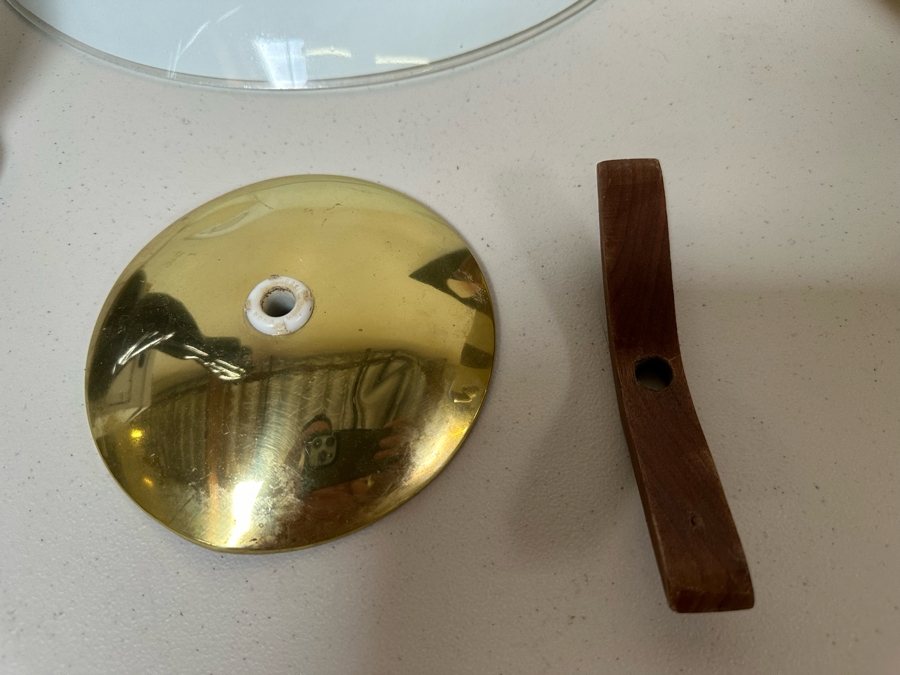 Vintage Mid-Century Modern Fiberglass Shade Retractable Light Fixture 18'W [Photo 9]