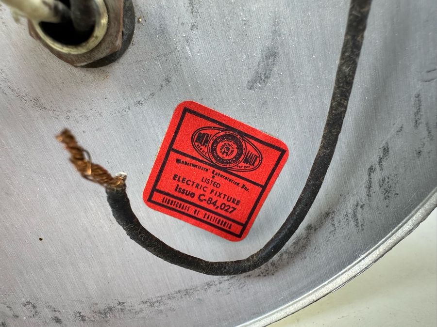 Six Vintage Mid-Century Modern Brass & Glass Pendant Light Fixtures 11.5'L [Photo 6]