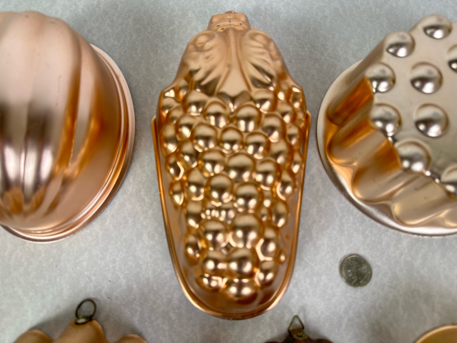 Eight Vintage Metal Jello Molds Wall Decor [Photo 2]