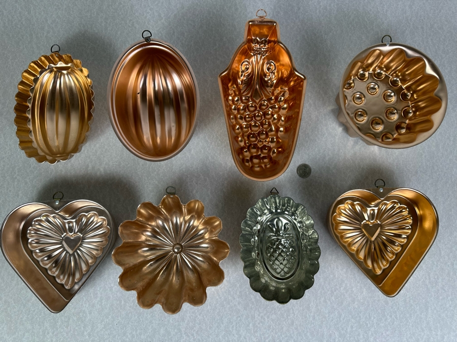 Eight Vintage Metal Jello Molds Wall Decor [Photo 8]